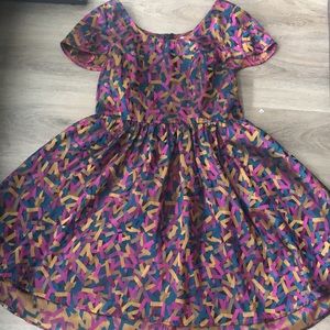 COLORFUL PURPLE GOLD & GREEN DRESS